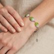 Zöld Harmónia - Tripla Ovális Kristály Karkötő
