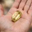 BALCANO - Universo 60 méretű Nemesacél karikagyűrű cirkónia drágakövekkel, 18K arany bevonattal