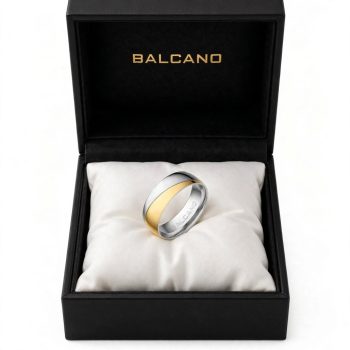   BALCANO - Regal / Nemesacél karika gyűrű 66 méret 18K arany bevonattal