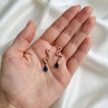 SAPPHIRA 18K - Kék Köves Kígyó Fülbevaló