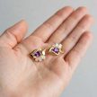 VIOLETTA BLOOM - Ametiszt Virág 14 karát színű Xuping fülbevaló 