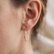 Luna 18 karát színű Xuping karika fülbevaló 4cm átmérőjű 
