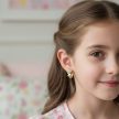 Minnie 14 karát színű Xuping minőségi antiallergén fülbevaló 