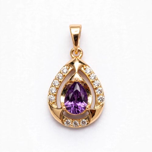 18 karát színű köves antiallergén xuping medál M: 2,3 cm