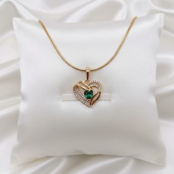 Emerald Heart 18 karát színű Xuping nyaklánc 