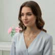 Angéla rhódium színű medálos nyaklánc 